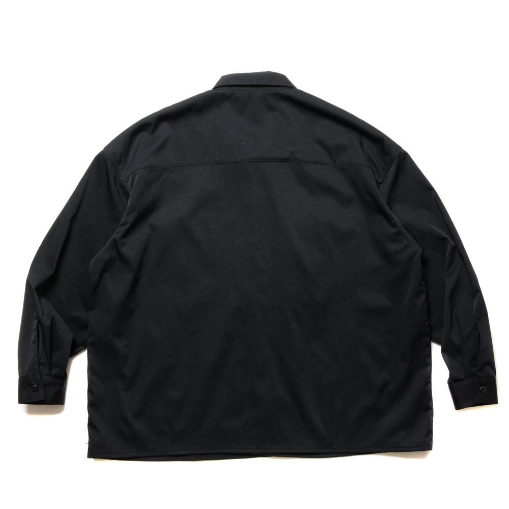 画像: COOTIE PRODUCTIONS/Nylon Chino Cloth L/S Work Shirt（Black）［ナイロンチノクロスワークシャツ-24秋冬］