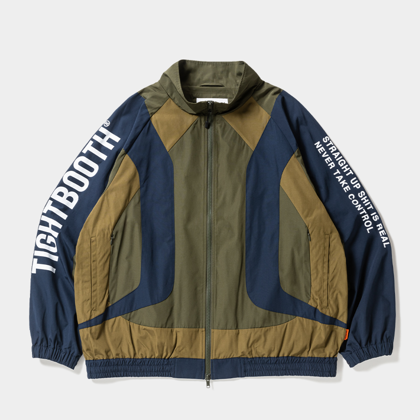 画像: TIGHTBOOTH/RACING TRACK JACKET（Olive/Navy）［レーシングトラックJKT-24秋冬］