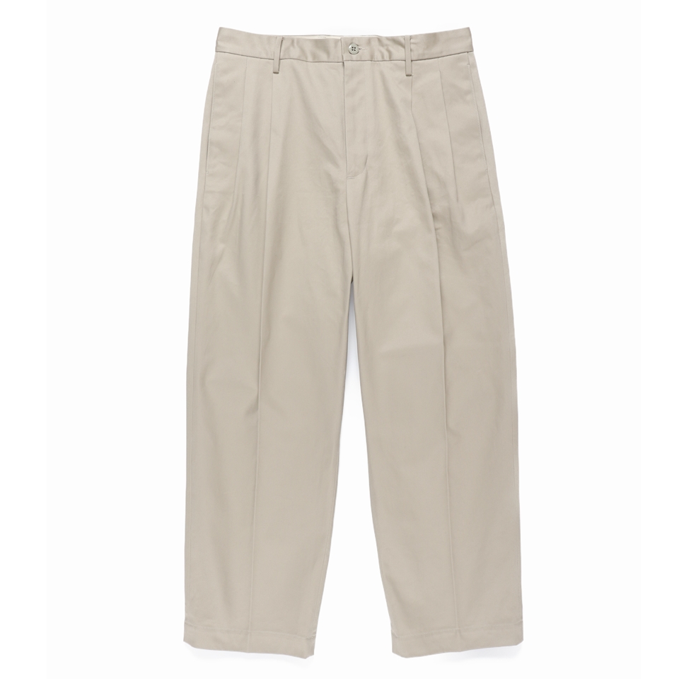 画像: WACKO MARIA/DOUBLE PLEATED CHINO TROUSERS（LIGHT BEIGE）［ツータックチノトラウザース-24秋冬］