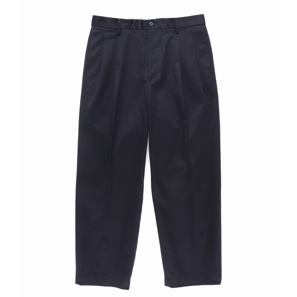 画像: WACKO MARIA/DOUBLE PLEATED CHINO TROUSERS（NAVY）［ツータックチノトラウザース-24秋冬］