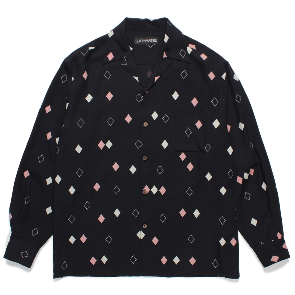 画像: WACKO MARIA/DIAMOND HAWAIIAN SHIRT（BLACK）［ダイヤモンドハワイアンシャツ-24秋冬］