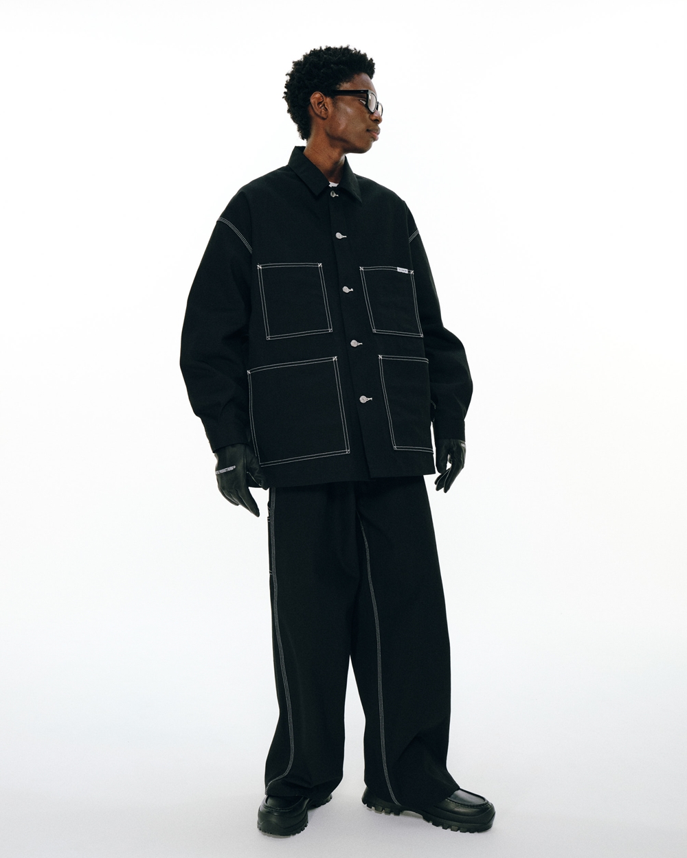 画像: COOTIE PRODUCTIONS/Rigid Denim Coverall（Black）［リジッドデニムカバーオール-24秋冬］