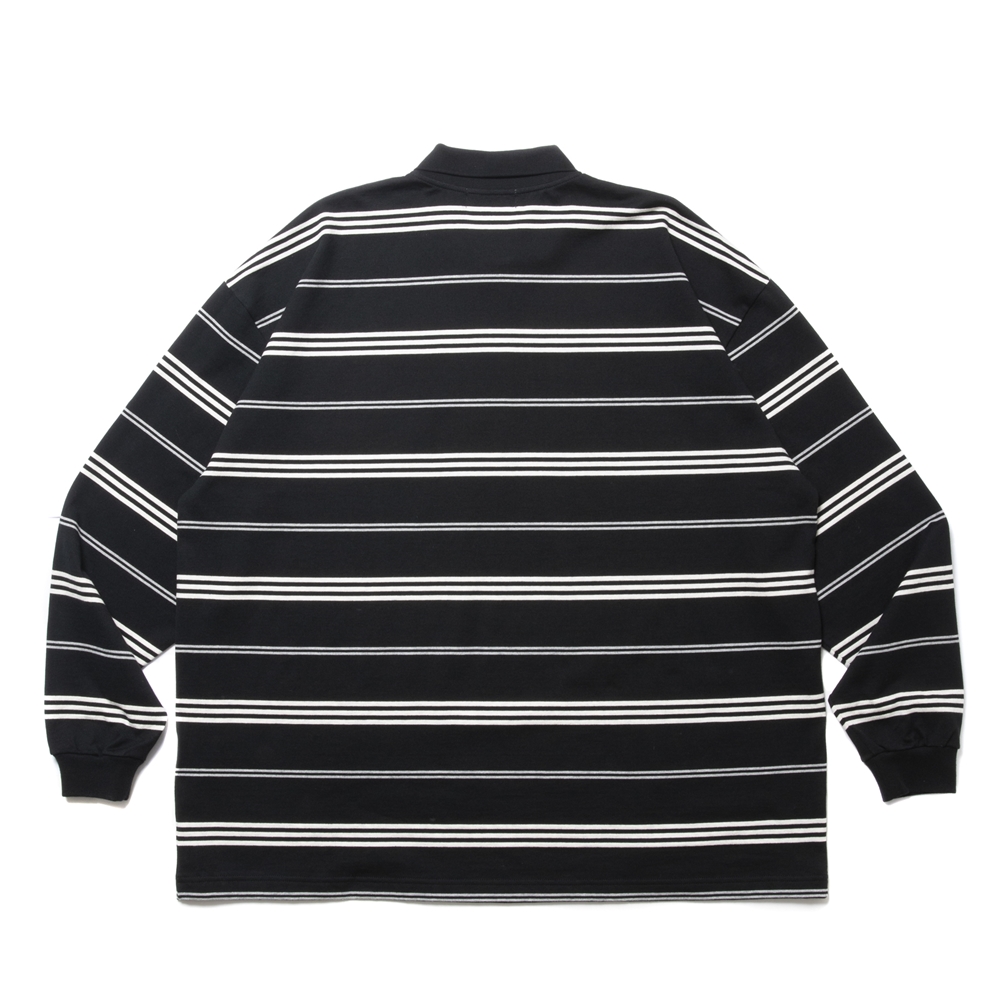 画像: COOTIE PRODUCTIONS/Border L/S Polo（Black）［ボーダー長袖ポロ-24秋冬］