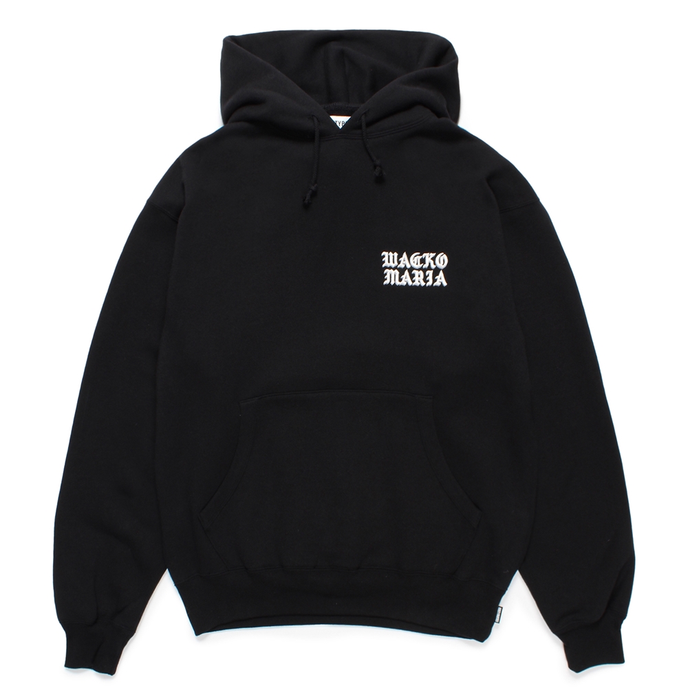 画像: WACKO MARIA/MIDDLE WEIGHT HOODED SWEAT SHIRT（BLACK）［プルオーバーパーカー-24秋冬］