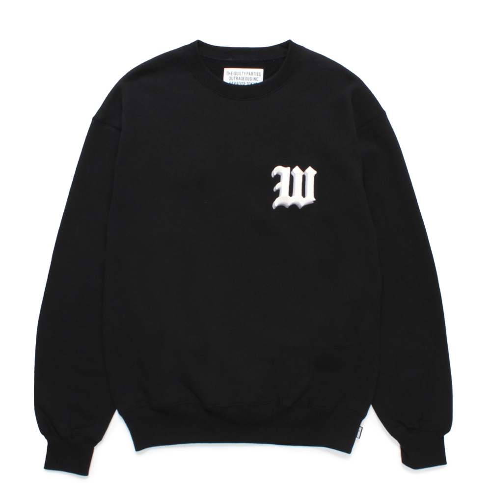 画像: WACKO MARIA/MIDDLE WEIGHT SWEAT SHIRT（BLACK）［クルーネックスウェット-24秋冬］