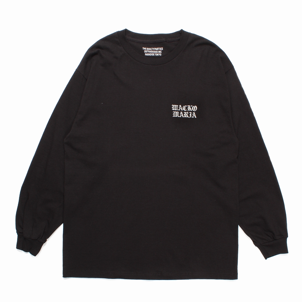 画像: WACKO MARIA/LONG SLEEVE T-SHIRT（BLACK）［刺繍長袖T-24秋冬］