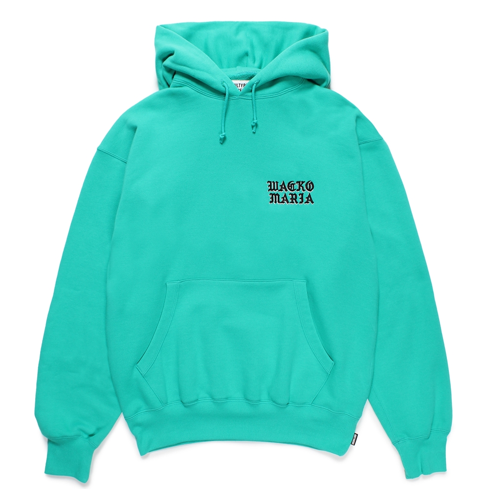 画像: WACKO MARIA/MIDDLE WEIGHT HOODED SWEAT SHIRT（TURQUOISE）［プルオーバーパーカー-24秋冬］