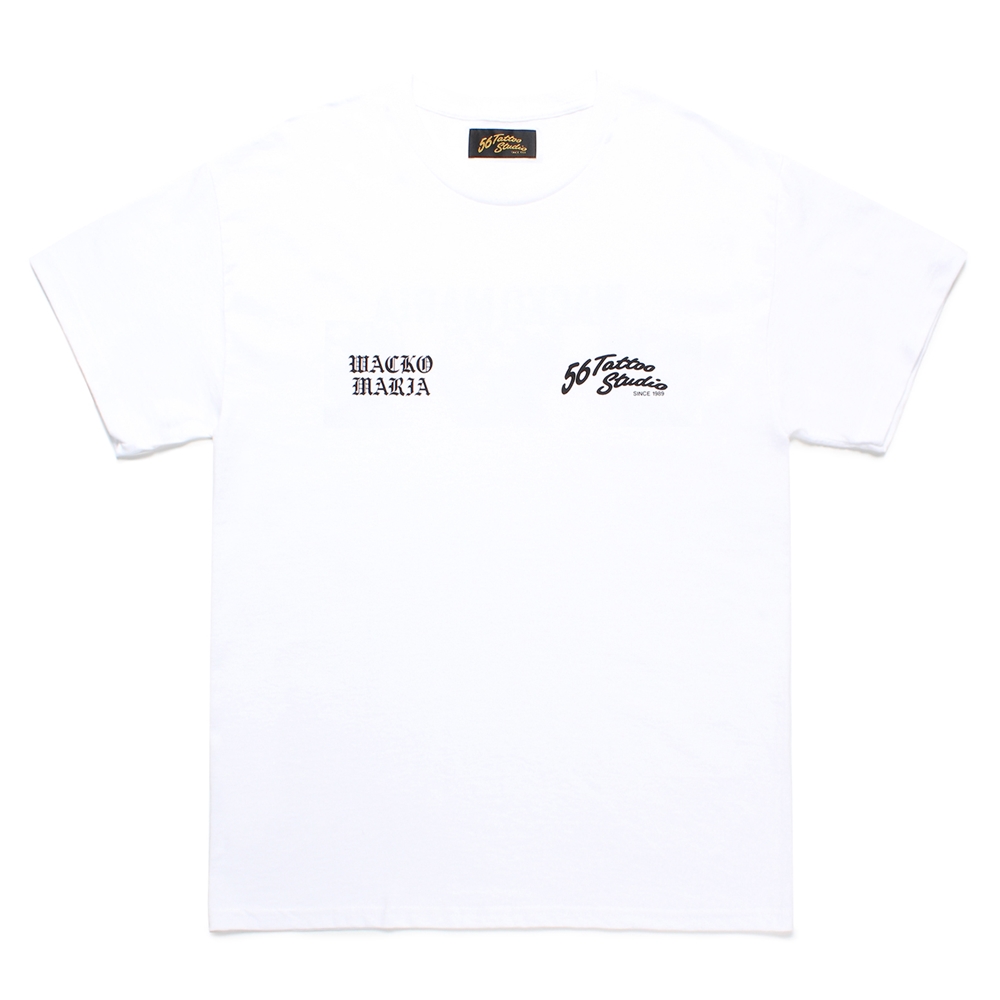 画像: WACKO MARIA/56 TATTOO STUDIO / T-SHIRT（WHITE）［プリントT-24秋冬］