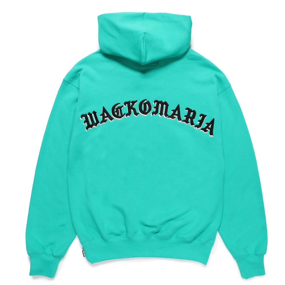 画像: WACKO MARIA/MIDDLE WEIGHT HOODED SWEAT SHIRT（TURQUOISE）［プルオーバーパーカー-24秋冬］