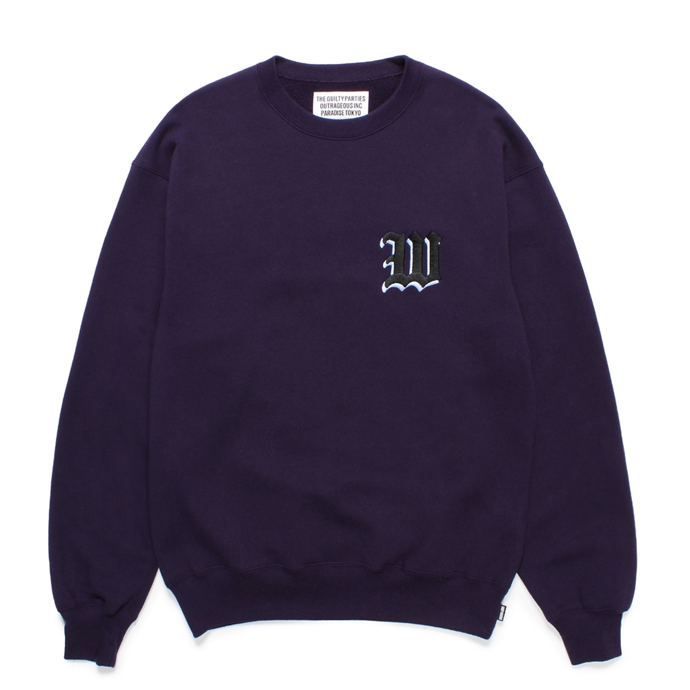 画像: WACKO MARIA/MIDDLE WEIGHT SWEAT SHIRT（PURPLE）［クルーネックスウェット-24秋冬］