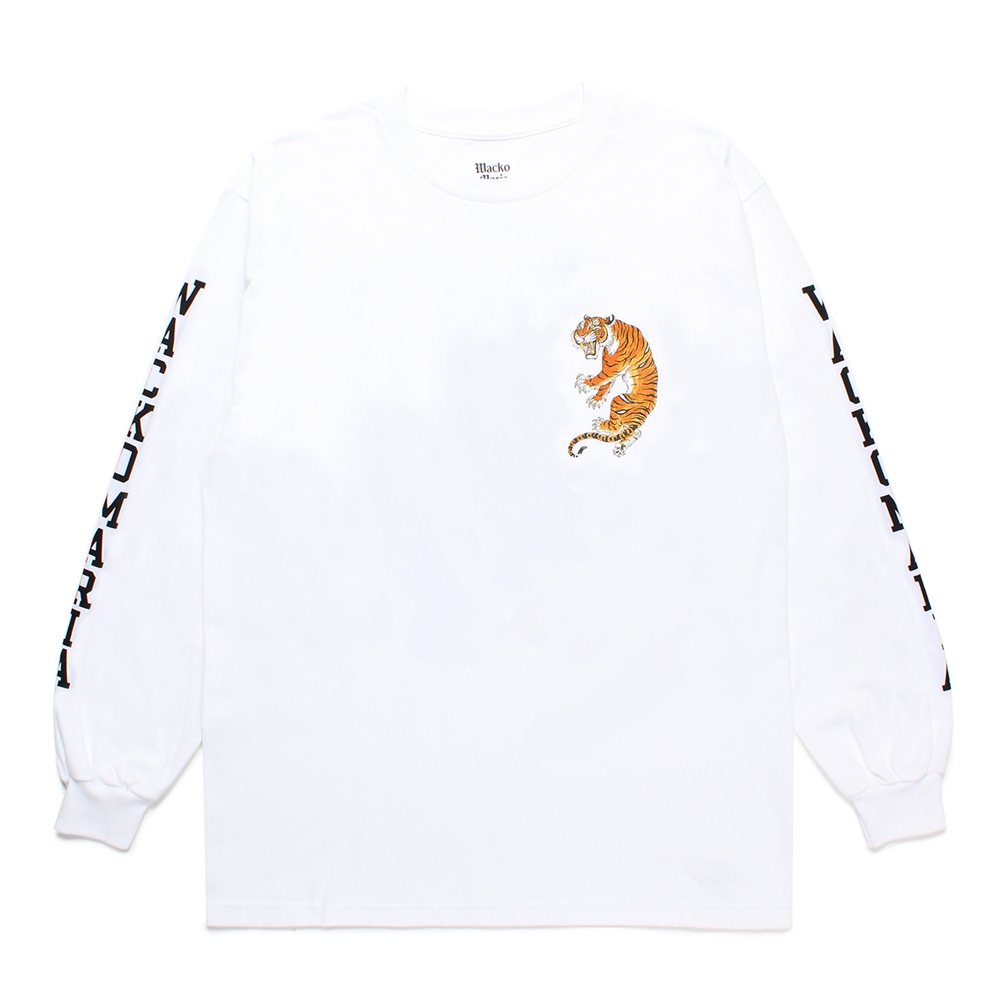 画像1: WACKO MARIA/TIM LEHI / LONG SLEEVE T-SHIRT（WHITE）［プリント長袖T-24秋冬］ (1)