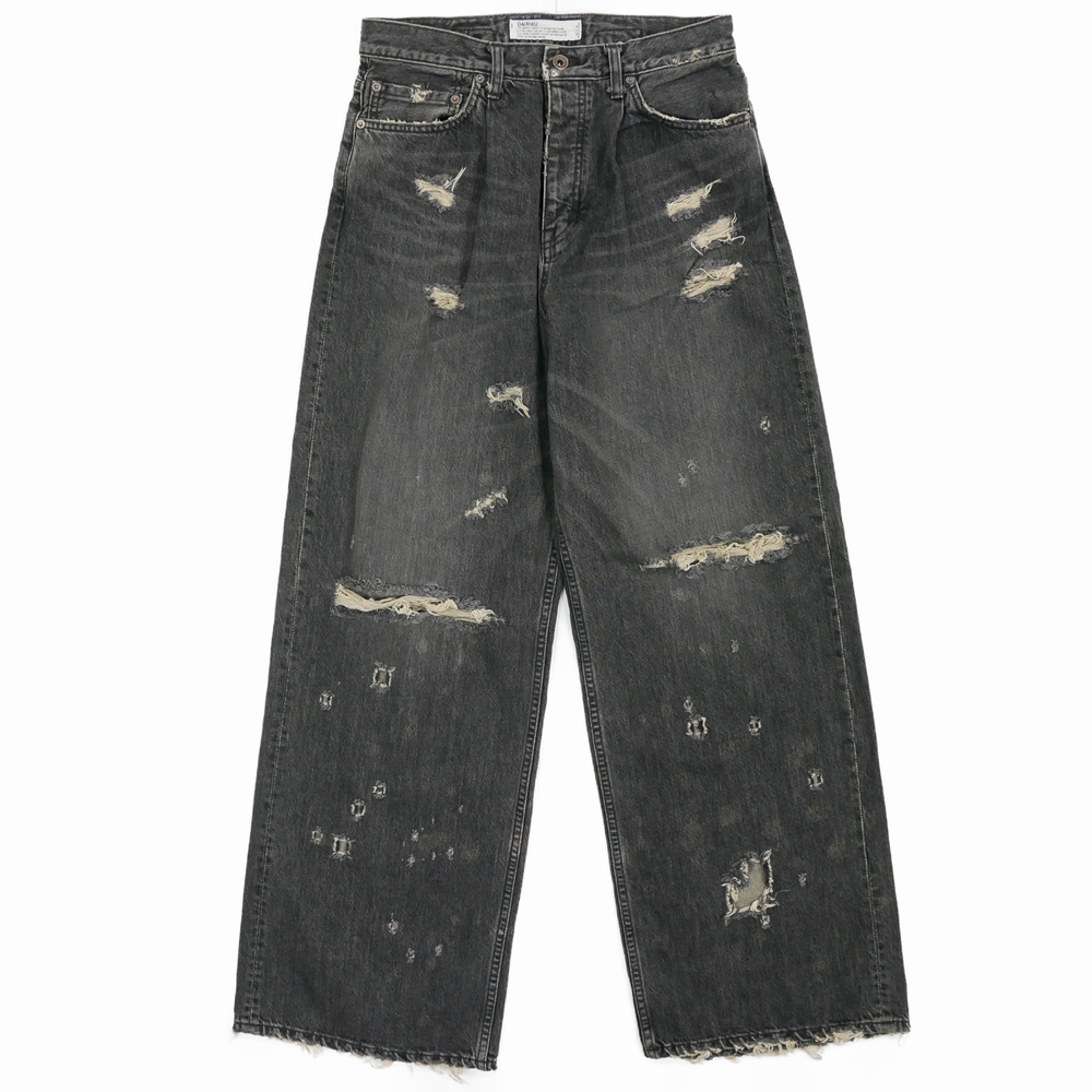 画像: DAIRIKU/Super Damage Wide Denim Pants（Black）［スーパーダメージワイドデニムパンツ-24秋冬］