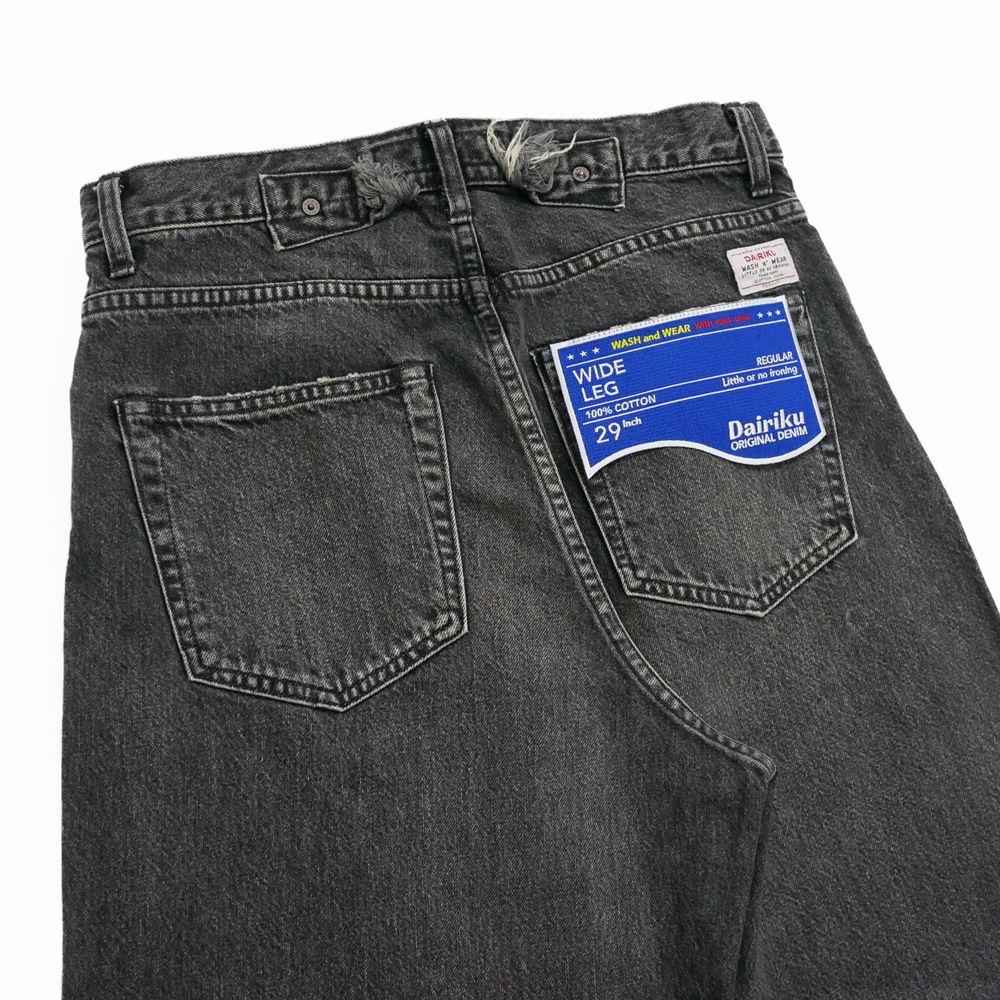 画像: DAIRIKU/"Wide" Vintage Denim Pants（Black）［"ワイド"ヴィンテージデニムパンツ-24秋冬］