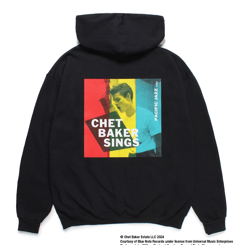 画像: WACKO MARIA/CHET BAKER / HOODED SWEAT SHIRT（BLACK）［プルオーバーパーカー-24秋冬］