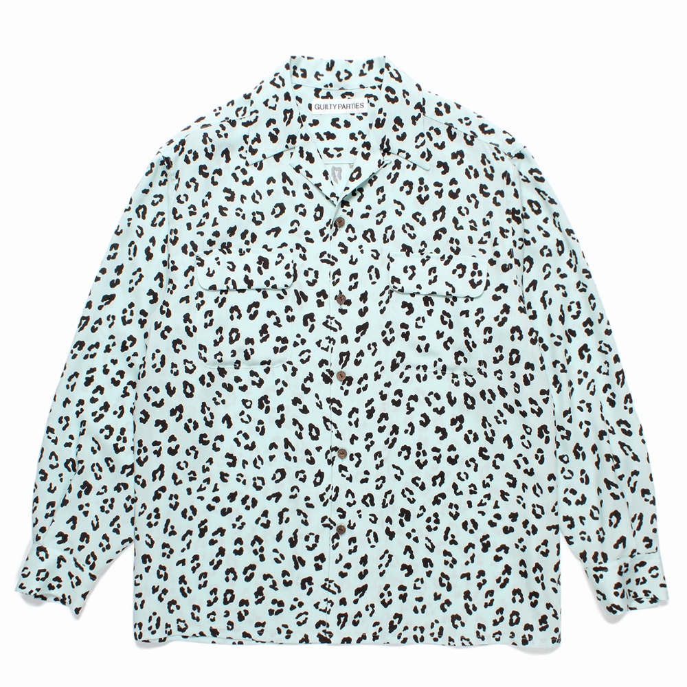 画像: WACKO MARIA/LEOPARD HAWAIIAN SHIRT（MINT）［レオパードハワイアンシャツ-24秋冬］