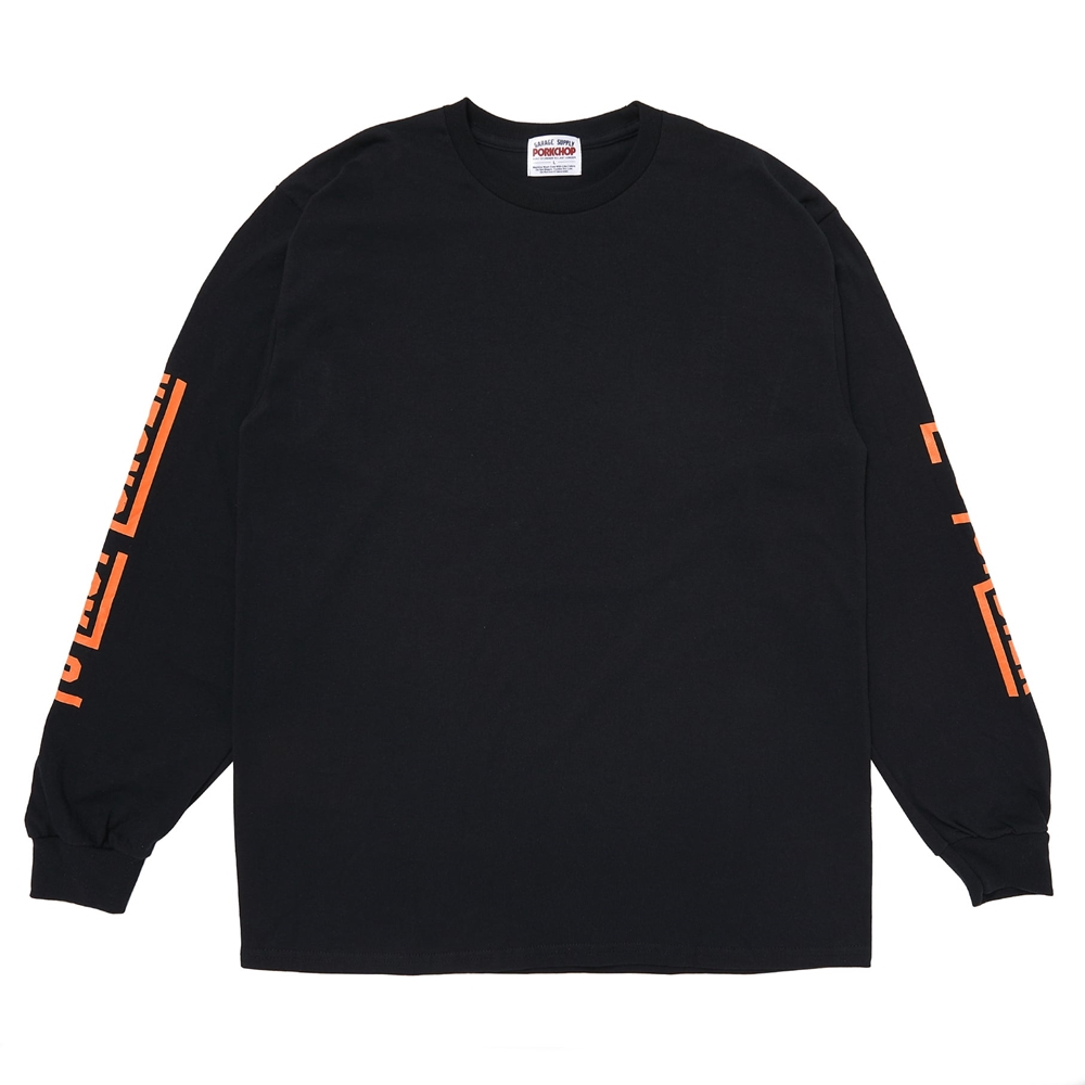 画像: PORKCHOP/PORK BACK L/S TEE（BLACK）［プリント長袖T-24秋冬］