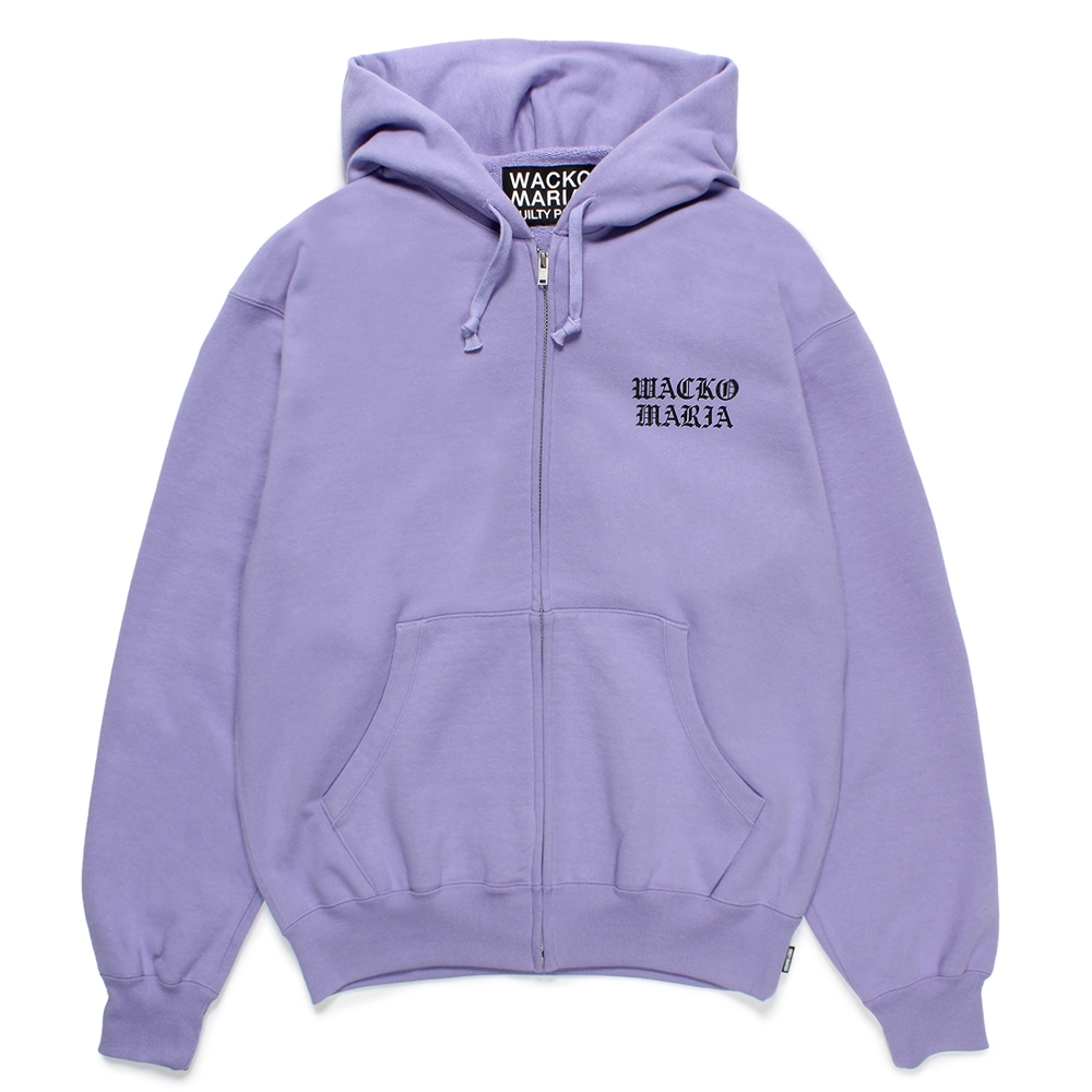 画像1: WACKO MARIA/HEAVY WEIGHT ZIP HOODED SWEAT SHIRT（PURPLE）［ジップアップパーカー-24秋冬］ (1)