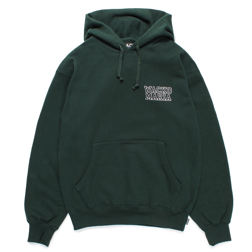 画像1: WACKO MARIA/HEAVY WEIGHT HOODED SWEAT SHIRT（GREEN）［プルオーバーパーカー-24秋冬］ (1)