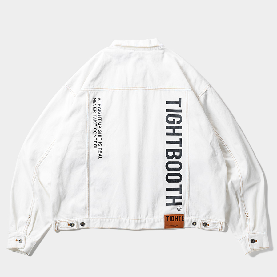 画像: TIGHTBOOTH/LABEL LOGO DENIM JACKET（White）［デニムJKT-24秋冬］