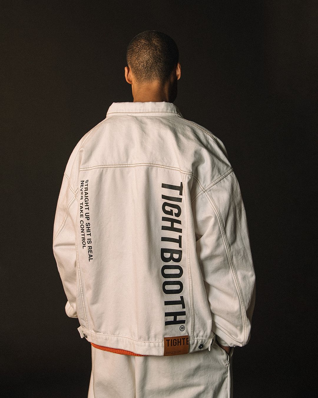 画像: TIGHTBOOTH/LABEL LOGO DENIM JACKET（White）［デニムJKT-24秋冬］