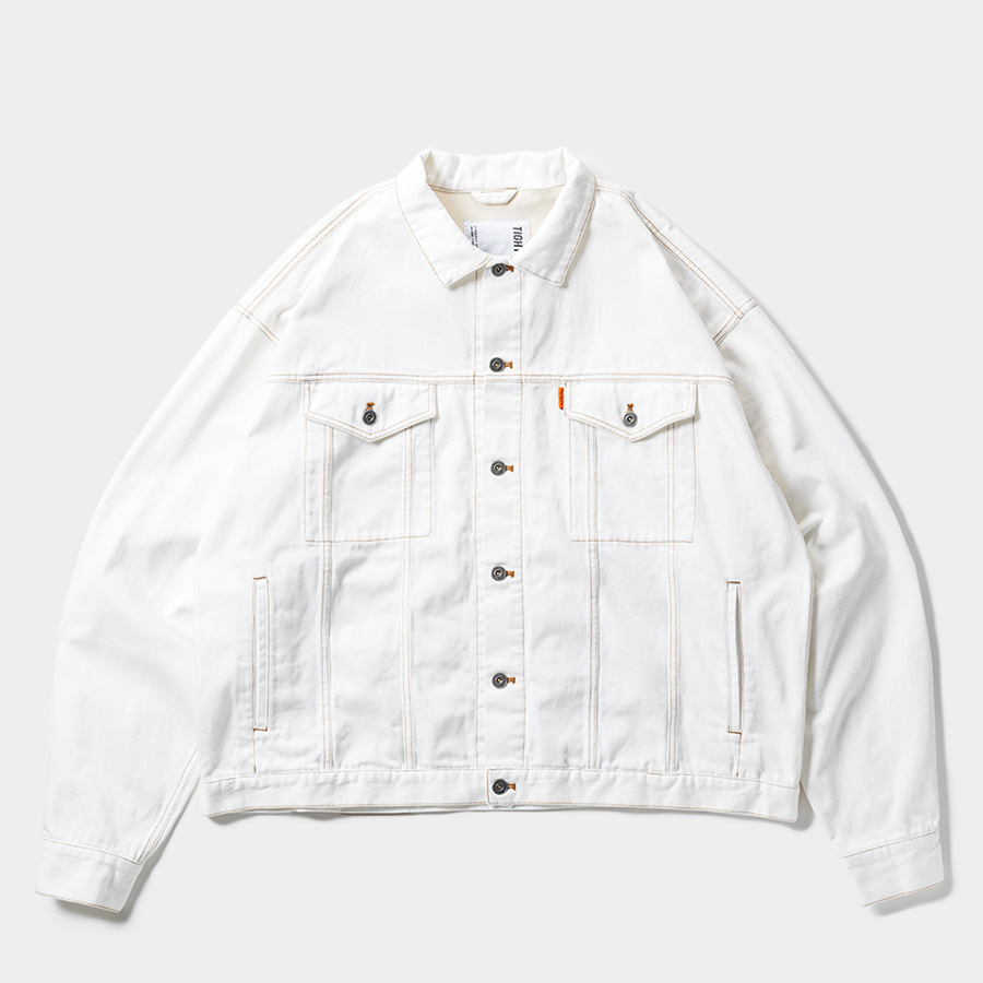 画像: TIGHTBOOTH/LABEL LOGO DENIM JACKET（White）［デニムJKT-24秋冬］