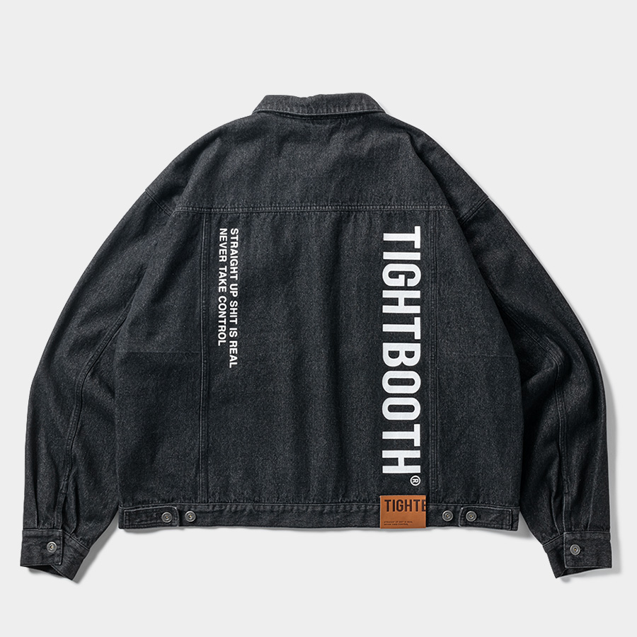 画像: TIGHTBOOTH/LABEL LOGO DENIM JACKET（Black）［デニムJKT-24秋冬］