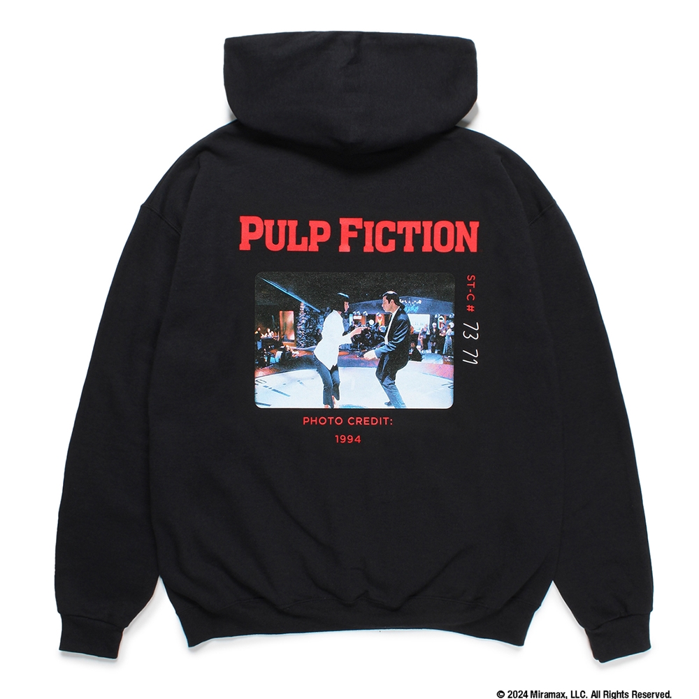 画像: WACKO MARIA/PULP FICTION / HOODED SWEAT SHIRT（BLACK）［プルオーバーパーカー-24秋冬］