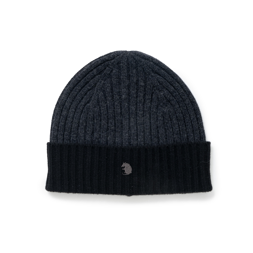 画像1: RATS/TWO TONE KNIT CAP（CHARCOAL）［2トーンニットキャップ-24秋冬］ (1)