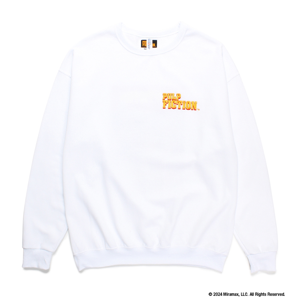 画像: WACKO MARIA/PULP FICTION / SWEAT SHIRT（WHITE）［クルーネックスウェット-24秋冬］