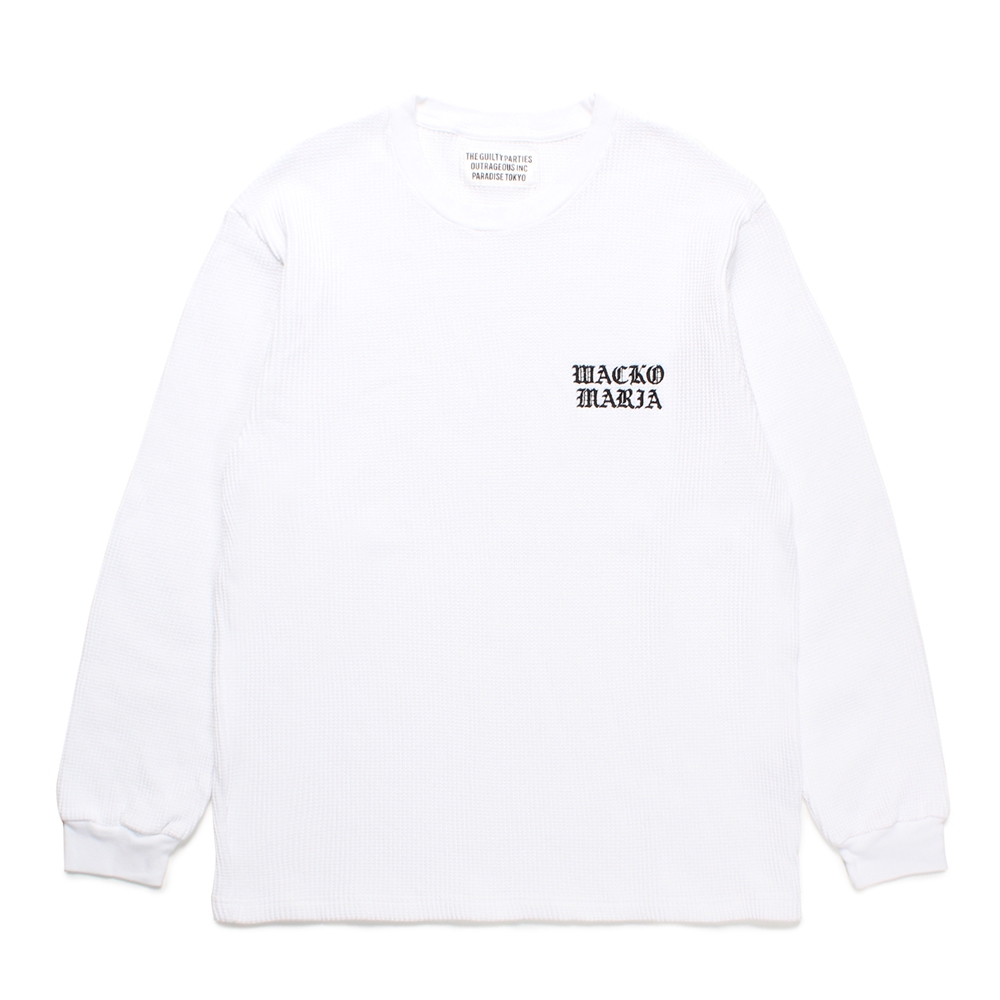 画像1: WACKO MARIA/THERMAL CREW NECK SHIRT（WHITE）［サーマル長袖-24秋冬］ (1)