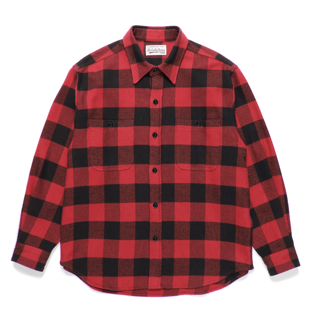 画像: WACKO MARIA/CHECK FLANNEL SHIRT（RED）［チェックフランネルシャツ-24秋冬］