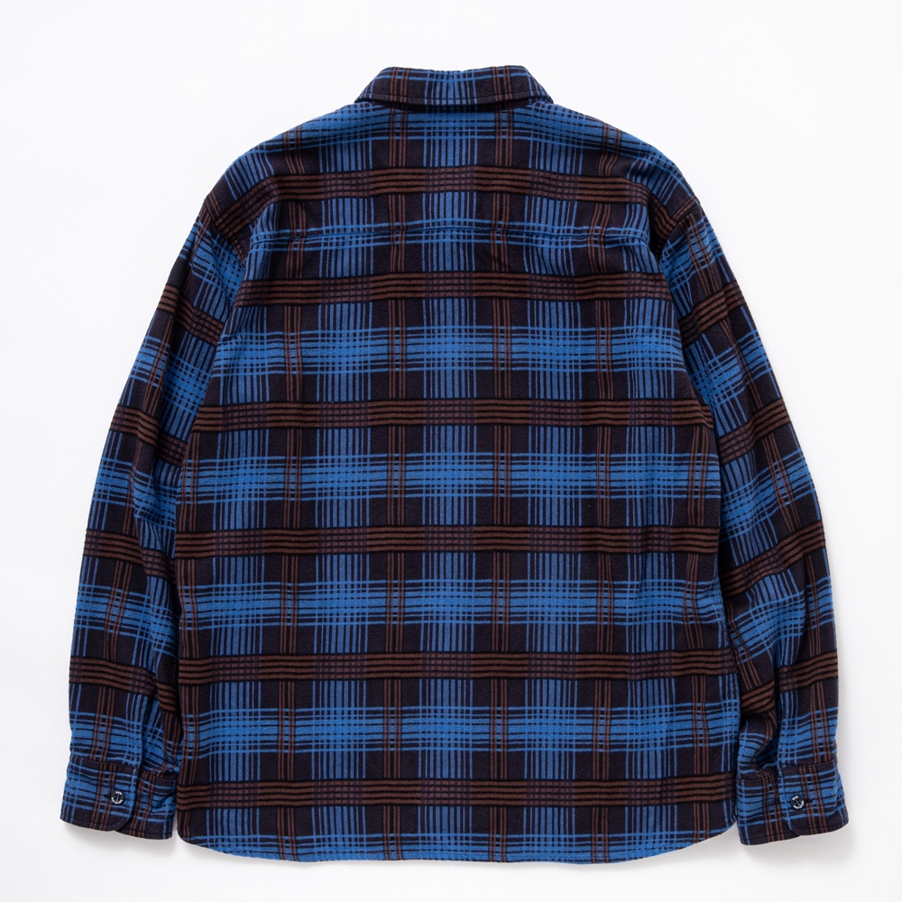 画像: RATS/C/R FLANNEL CHECK SHIRT（SAX BLUE CHECK）［フランネルチェックシャツ-24秋冬］