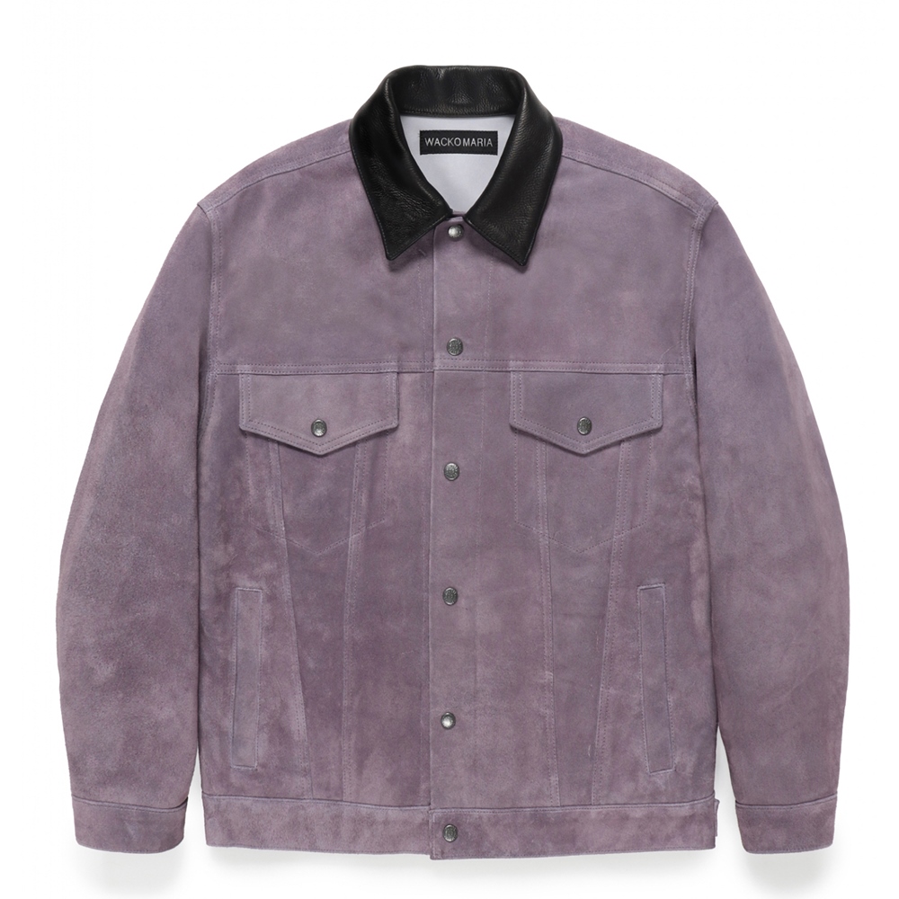 画像: WACKO MARIA/SUEDE TRUCKER JACKET（PURPLE）［スウェードレザートラッカーJKT-24秋冬］