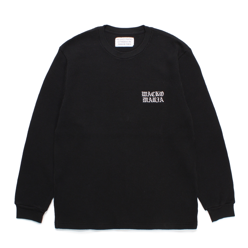 画像: WACKO MARIA/THERMAL CREW NECK SHIRT（BLACK）［サーマル長袖-24秋冬］