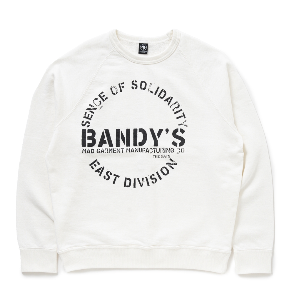 画像: RATS/LOGO BINDER NECK SWEAT（WHITE）［クルーネックスウェット-24秋冬］