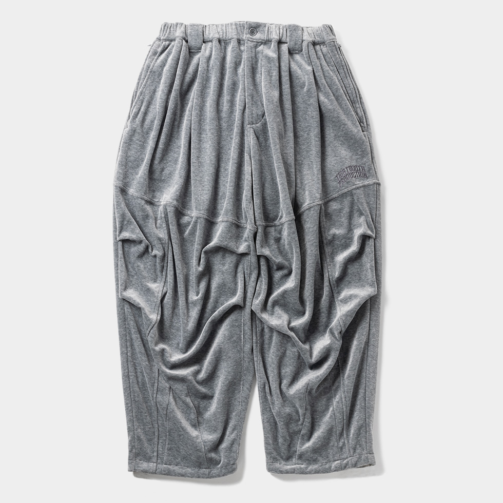 画像: TIGHTBOOTH/VELOUR BALLOON PANTS（Hether Grey）［ベロアバルーンパンツ-24秋冬］