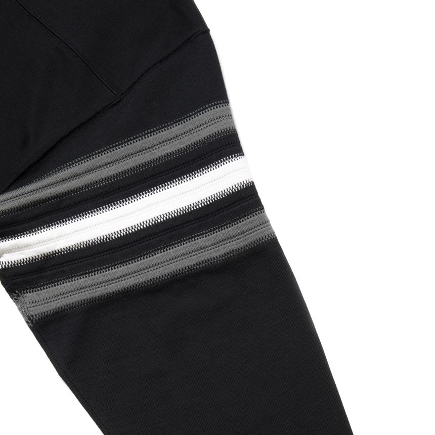 画像: COOTIE PRODUCTIONS/Heavy Oz Jersey Jacquard Sleeve Crew（Black）［ジャガードスリーブクルー-24秋冬］