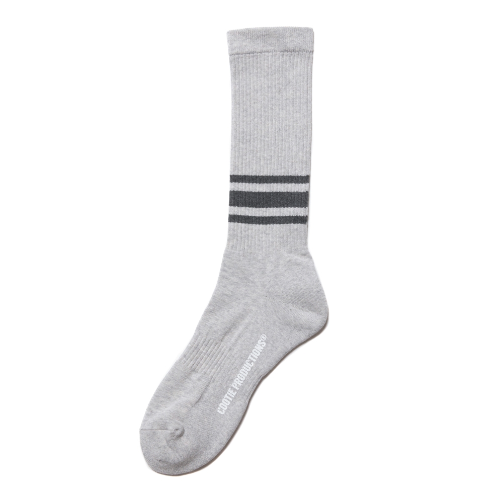 画像: COOTIE PRODUCTIONS/Raza High Socks（Border）（Ash Gray）［ハイソックス-24秋冬］