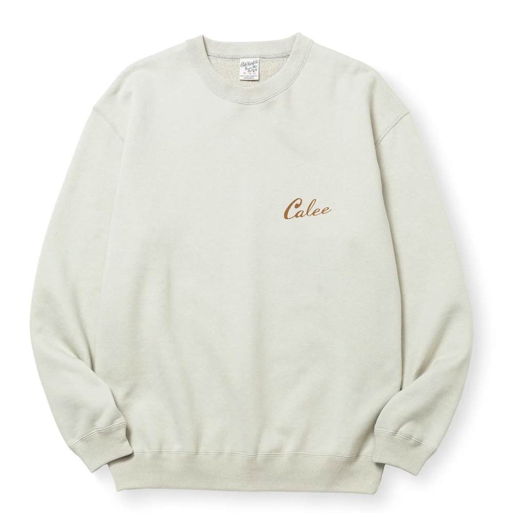 画像: CALEE/SYNDICATE RETRO GIRL CREW NECK SW ＜NATURALLY PAINT DESIGN＞（Lt.BEIGE）［クルーネックスウェット-24秋冬］