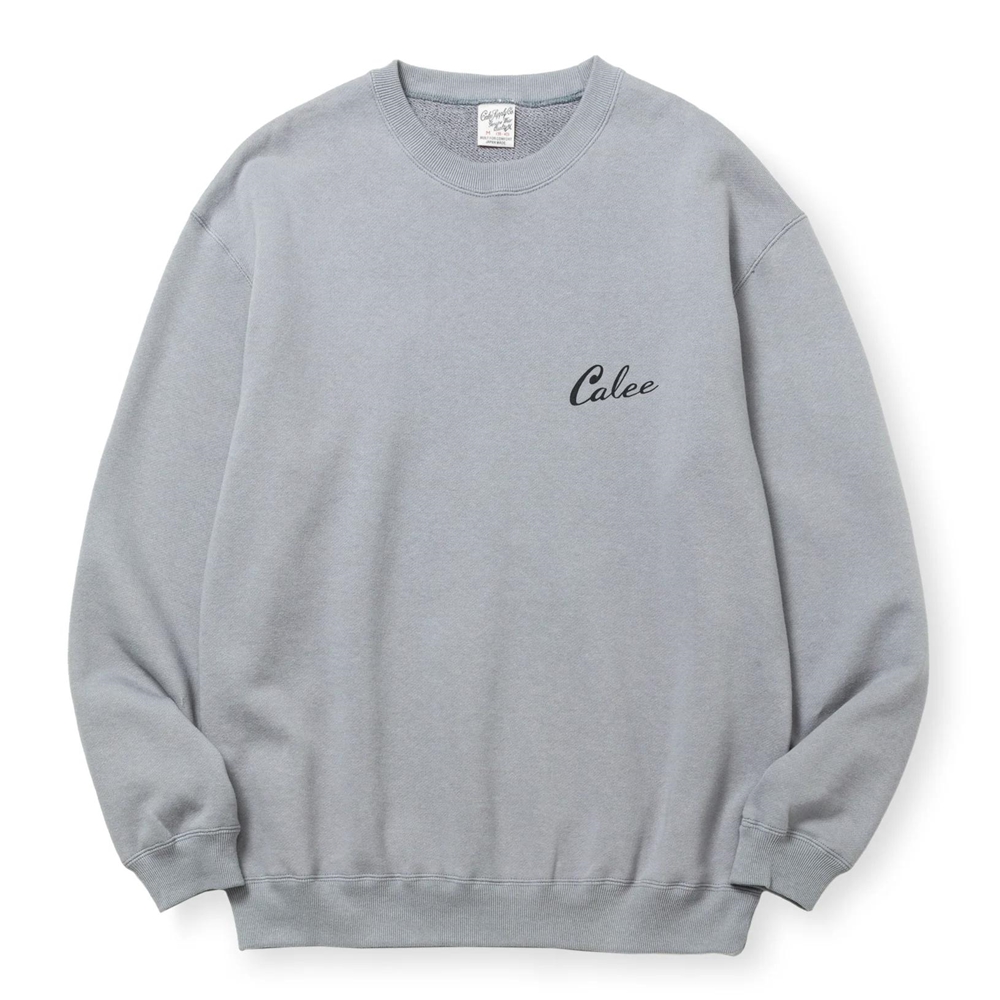 画像: CALEE/SYNDICATE RETRO GIRL CREW NECK SW ＜NATURALLY PAINT DESIGN＞（GRAY）［クルーネックスウェット-24秋冬］