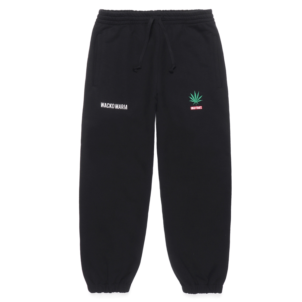 画像1: WACKO MARIA/HIGH TIMES / HEAVY WEIGHT SWEAT PANTS（BLACK）［スウェットパンツ-24秋冬］ (1)