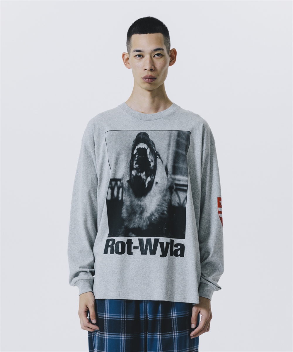 画像: 【25春夏ご予約受付中！25年3月入荷予定】ROTTWEILER/DOG PHOTO LS TEE（GRAY）［プリント長袖T-25春夏］