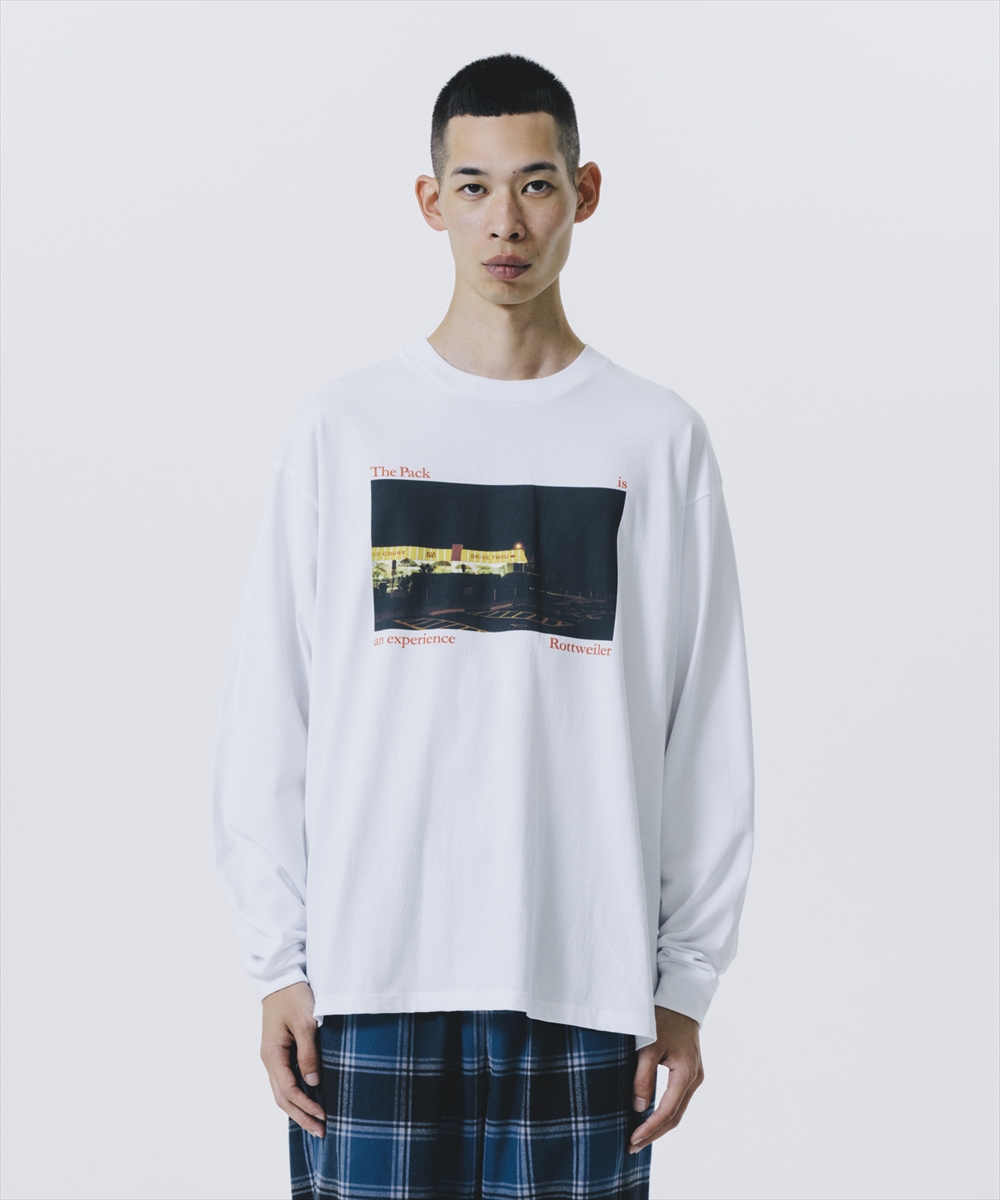 画像: 【25春夏ご予約受付中！25年3月入荷予定】ROTTWEILER/CAL NIGHT LS PHOTO TEE（WHITE）［プリント長袖T-25春夏］