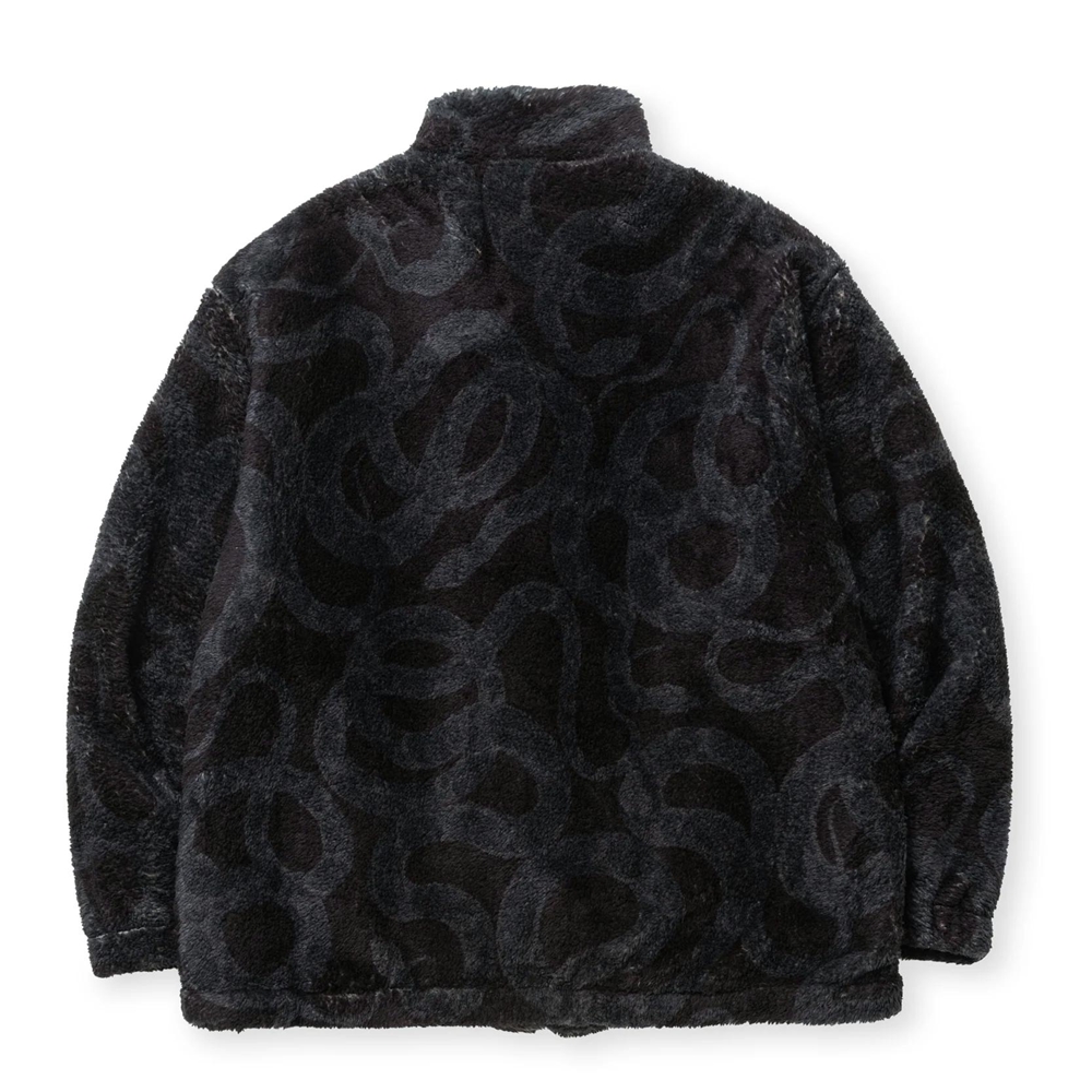 画像: CALEE/NYLON RIP FLEECE TRACK TYPE JACKET ＜SNAKE PATTERN＞（BLACK/CHARCOAL）［フリーストラックタイプJKT-24秋冬］