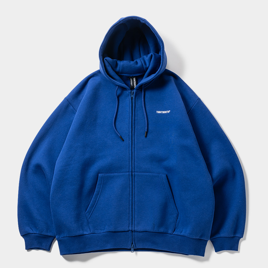 画像: TIGHTBOOTH/LOGO ZIP HOODED SWEAT SHIRT（Blue）［ジップアップフーディー-24秋冬］