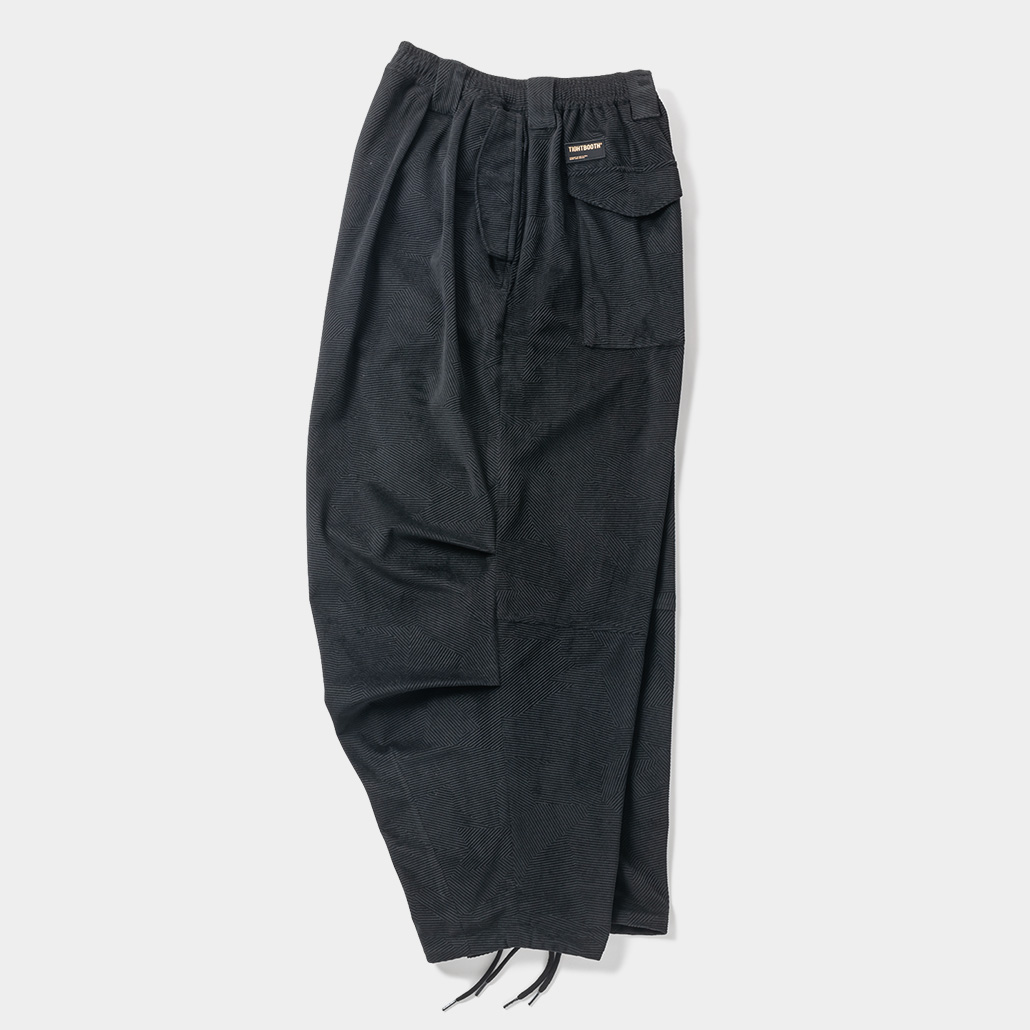 画像: TIGHTBOOTH/GEOMETRIC CORD SNOW PANTS（Black）［ジオメトリックコーデュロイスノーパンツ-24秋冬］