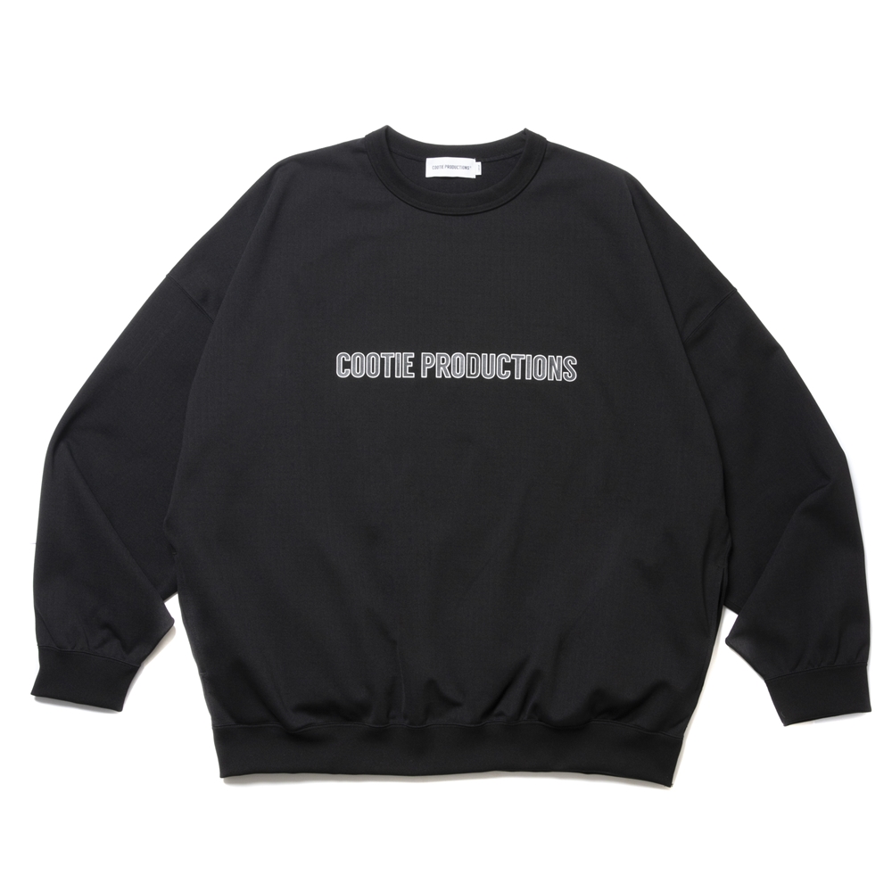 画像: COOTIE PRODUCTIONS/Polyester Ripstop Jersey Crew（Black）［ポリエステルリップストップクルー-24秋冬］