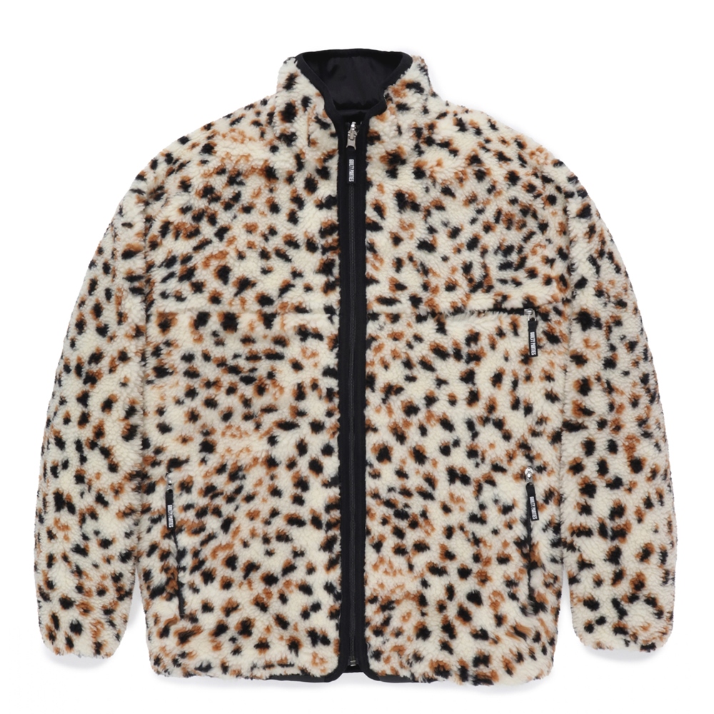 画像: WACKO MARIA/REVERSIBLE LEOPARD BOA FLEECE JACKET（WHITE）［リバーシブルレオパードボアフリースJKT-24秋冬］