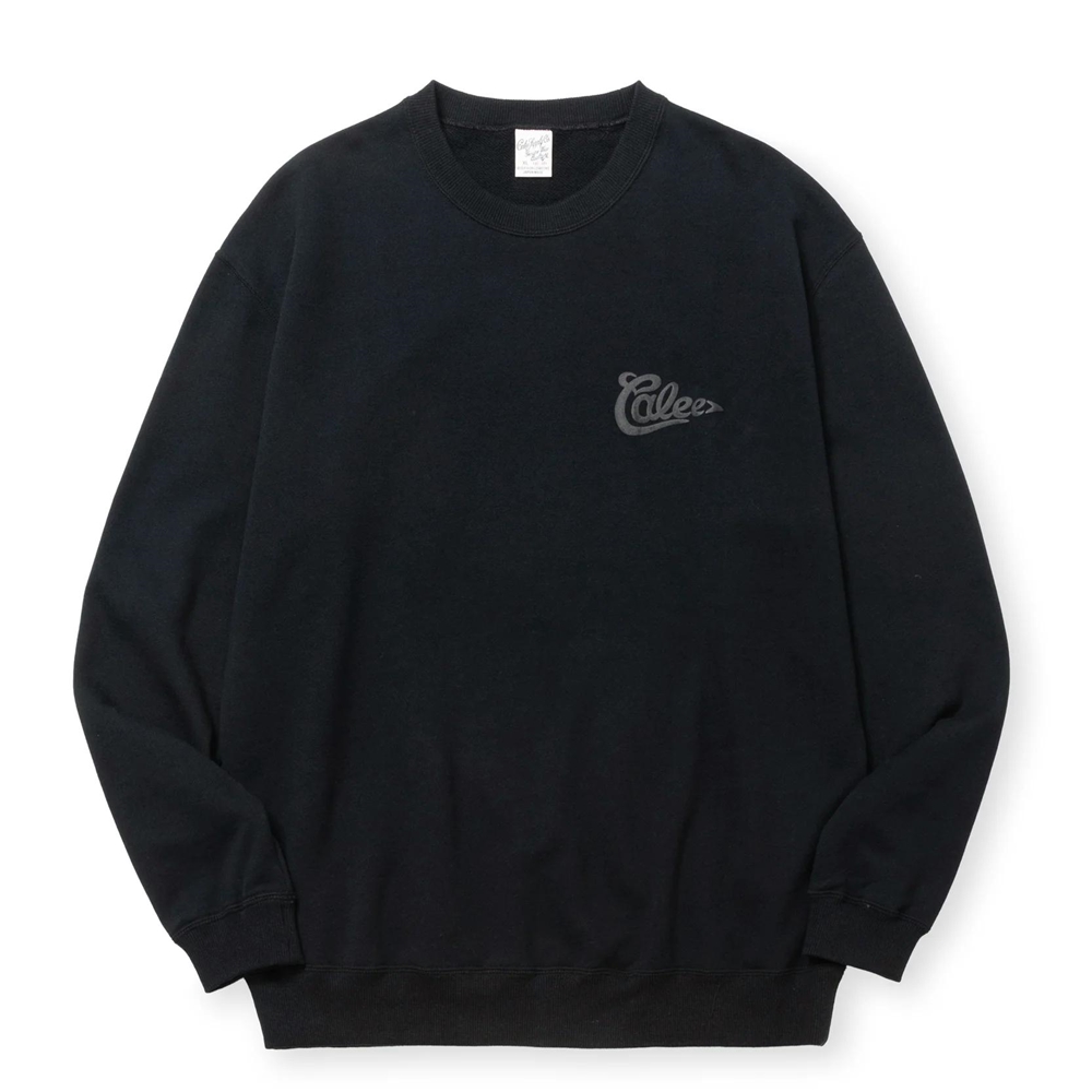 画像: CALEE/CALEE FOAMING LOGO CREW NECK SW（BLACK）［クルーネックスウェット-24秋冬］