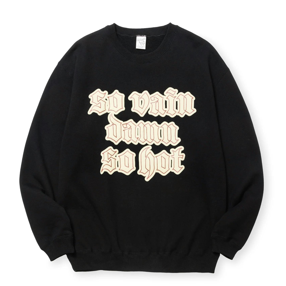 画像: CALEE/"S.V.D.S.H" CREW NECK SW ＜NATURALLY PAINT DESIGN＞（BLACK）［クルーネックスウェット-24秋冬］